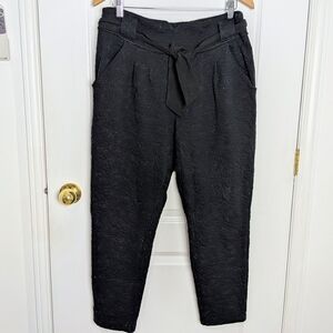 Cokluch Textured Knit Paperbag Pants Black – Women’s L – Made in Canada #62